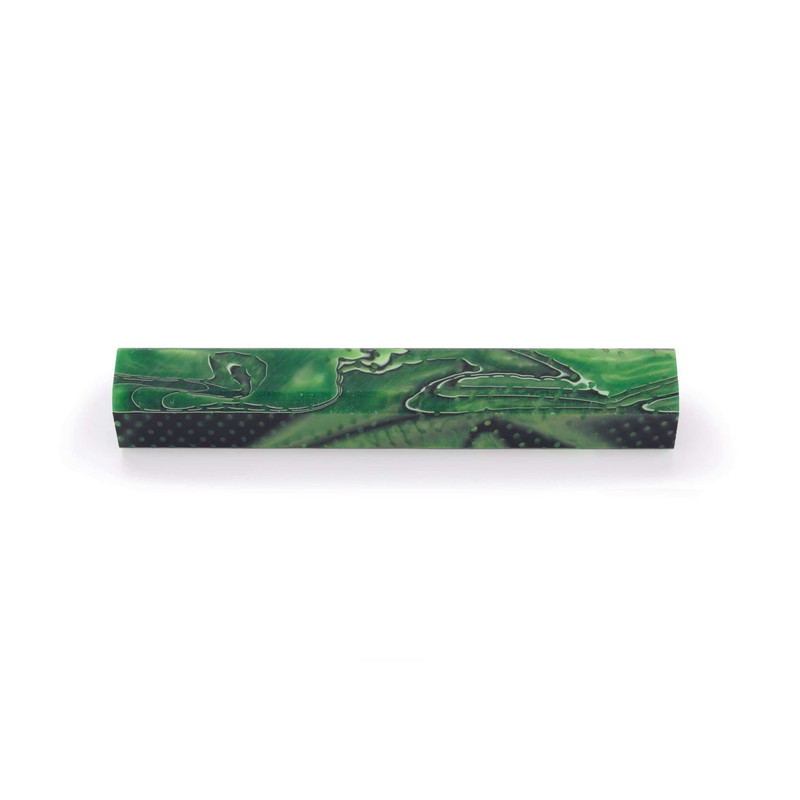 Acrylic Pen Blank - 3/4" x 3/4" x 5" - Color:Grasshopper